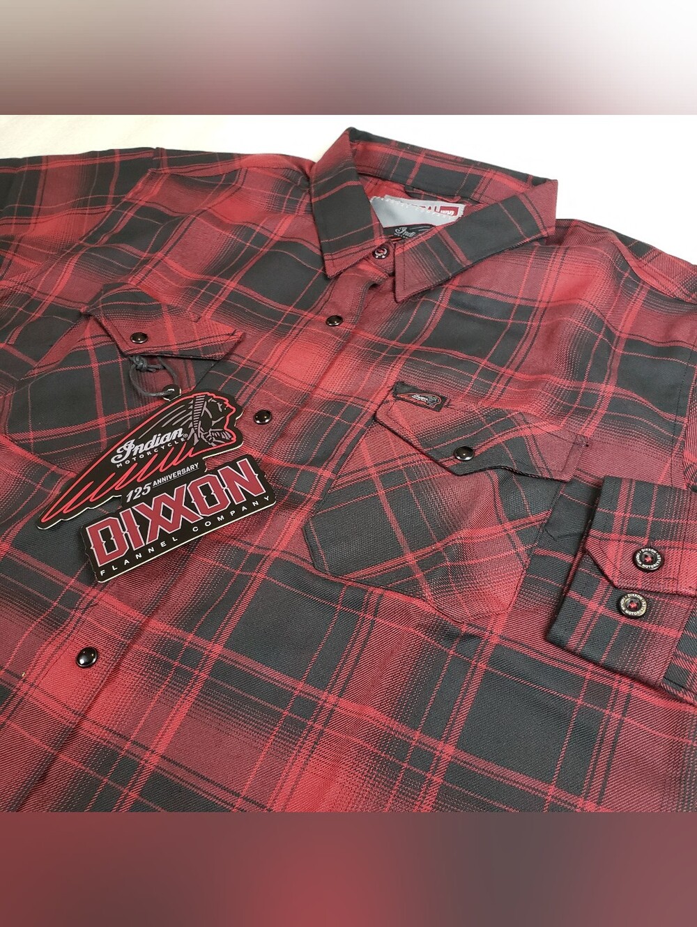 NWT Womens XL Dixxon Indian Motorcycle 125th Anniversary Womens Shirt